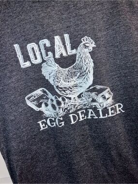 Bella Canvas Gray "Local Egg Dealer" Chicken Graphic Tee